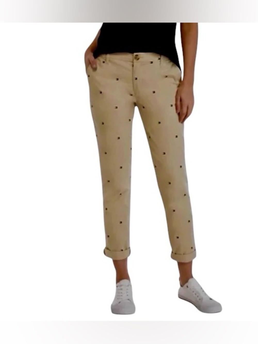 SANDWICH Slim Fit Oslo Embroidered Dots Trousers, size 40